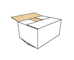 Caixa de papelão normal modelo 0201