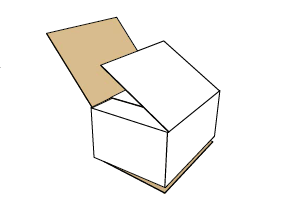 Caixa de papelão normal modelo 0203